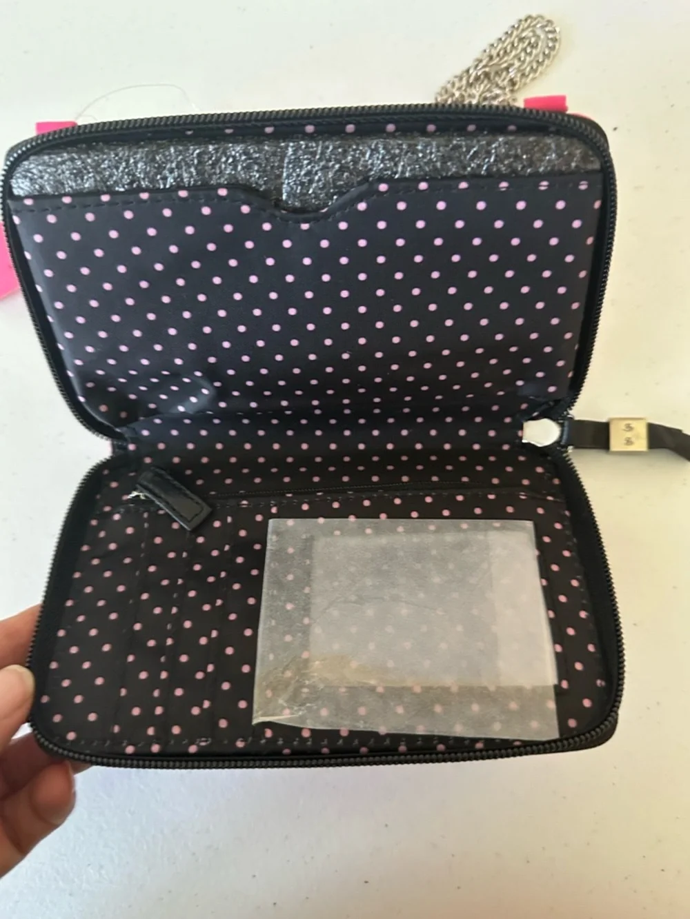 Victoria's Secret Hot Pink Bow Crossbody Wallet/ NWT